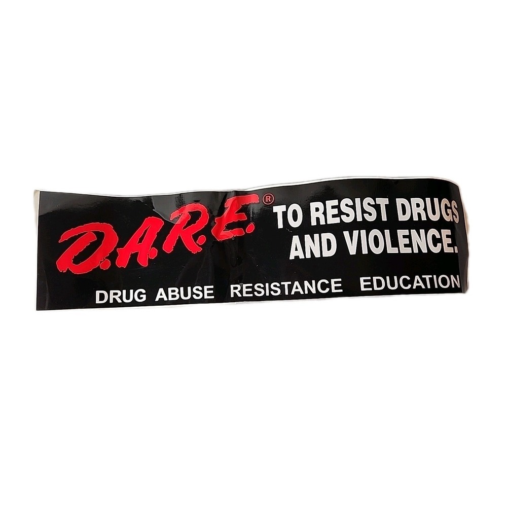 Vintage 1990 D.A.R.E. Bumper Sticker DARE To Resist Drugs and Violence *See Note